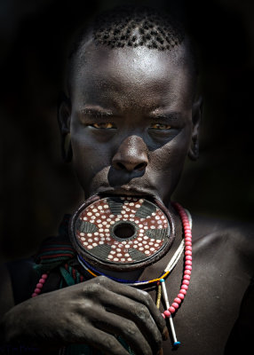 Mursi Woman With Clay Lip Plate