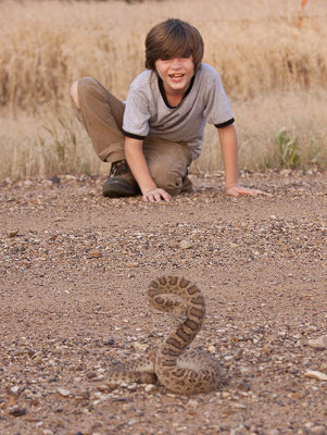 Tyler with his first Prairie Rattlesnake