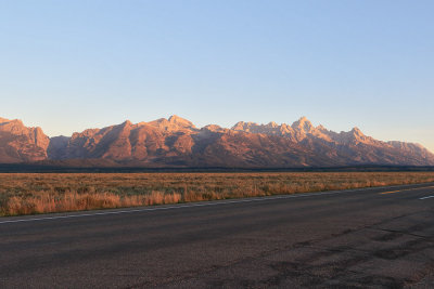 The Teton Mountain Range at sunrise