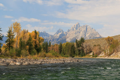 Snake River and Grand Teton and Mt. Owen