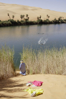 Lake Mandara, one of the Dawada Lakes at Idhan Ubari