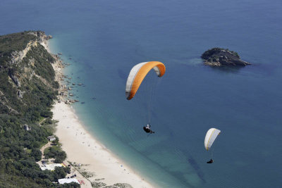 Flying over Galpagos Beach