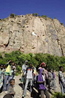 At the base of Abba Yohanni Church