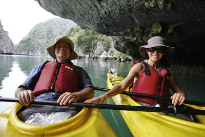 Halong Bay Cruise (my wife and me)