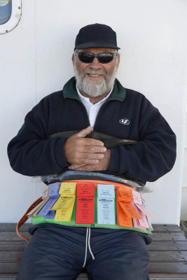 Ticket man of the ferry, New Zealand