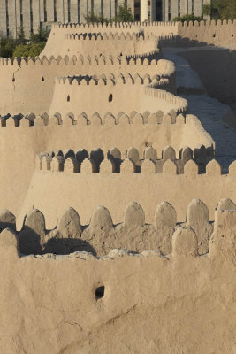 Khiva, the west mud walls of Ichon-Qala
