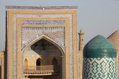 Khiva, Mohammed Rakhim Khan Medressa from the Kuhna Ark lookout