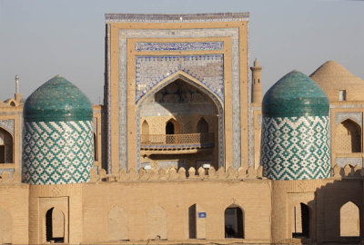 Khiva, Mohammed Rakhim Khan Medressa from the Kuhna Ark lookout