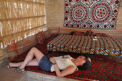 Khiva, at a restaurant