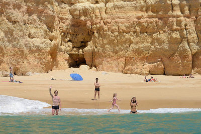 Beach from Benagil boat, Algarve, Portugal