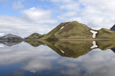 Lake by the side of the Road F208 near Landmannalaugar