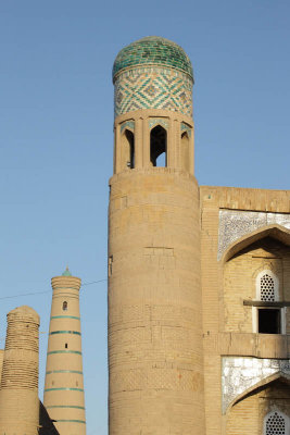 Khiva, Kutlimurodinok Medressa and Islom-Hoja Minaret