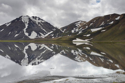 Lake by the side of the Road F208 near Landmannalaugar