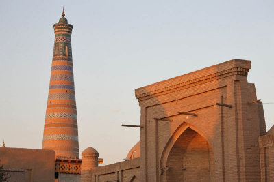 Khiva, Abdulla Khan Medrassa and Islom-Hoja Minaret