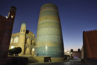 Khiva, Kalta Minor Minaret and Mohammed Amin Khan Medressa (Hotel Orient Star)