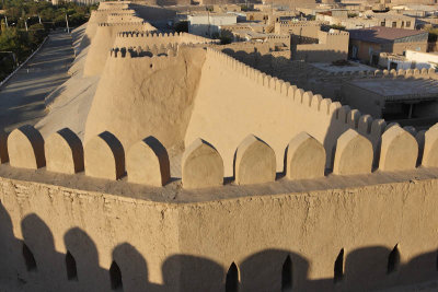 Khiva, City Walls from Kuhna Ark