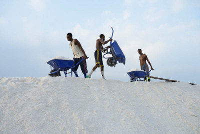 Lake Afdera salt collection