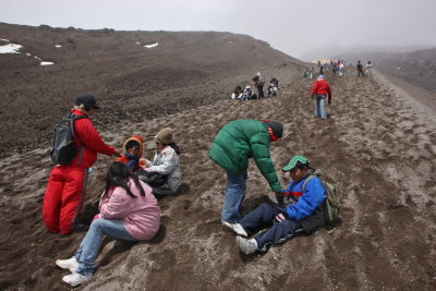 Climb to Cotopaxi lookout, Ecuador