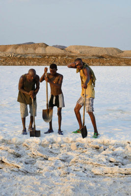 Lake Afdera salt collection