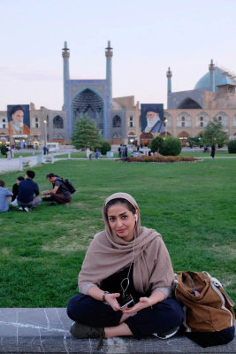Esfahan, young beauty at Nasqh-e Jahan Square
