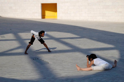 Yoga photo session at Champalimaud Foundation