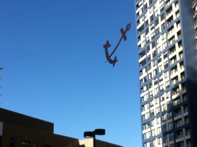 Anchor over buildings Danny Martin