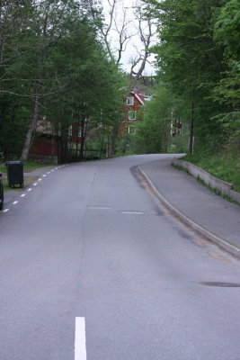 The road to the school and soccer pitch