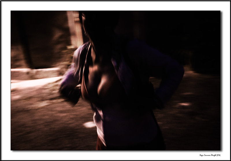 At night