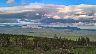 Urals main ridge from Mount Kvarkush