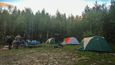 Our base camp on the slopes of Mount Kvarkush