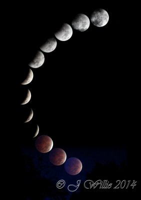 10-8-14 Hunters Moon Eclipse Panorama