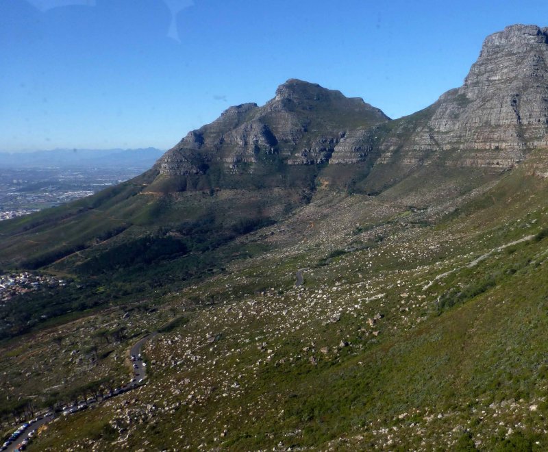 View of Devils Peak from Cable Car