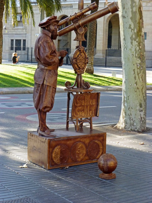 Human Statue Art on Las Ramblas