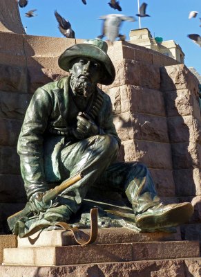 Boer Sentry at the Base of Paul Kruger Statue