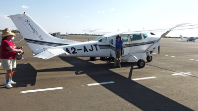 Boarding Kavango Air Flight to Ntswi Island, Botswana