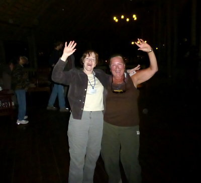 Susan & Carol - Last Night at Moremi Crossing Camp