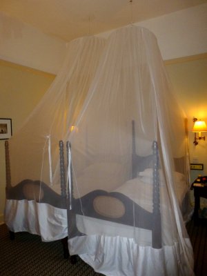 Turndown at Victoria Falls Hotel includes Mosquito Netting