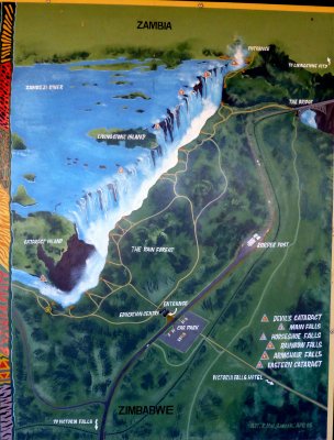 Map of Victoria Falls Landmarks
