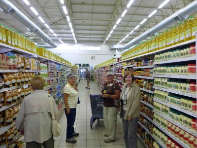 Judy, Carol, & Susan Shopping at Victoria Falls Supermarket