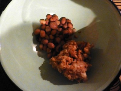 Appetizer - Fried Peas & Corn with Peanut Butter