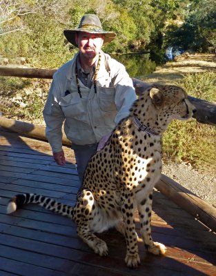 Bill with Sylvester the Cheetah