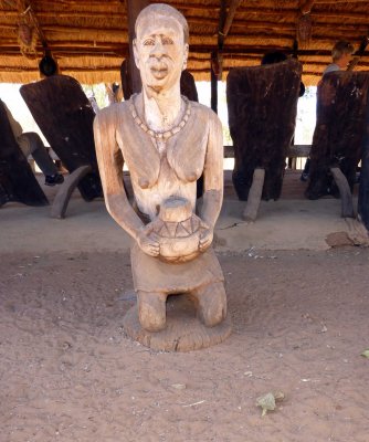 Statue in Front of Village Boma (Meeting Area)