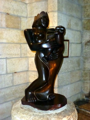 The African Madonna Carved in Lignum Vitae Wood by Leon Underwood
