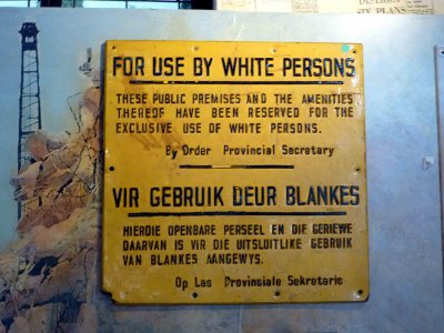 Apartheid-era Sign in District 6 Museum