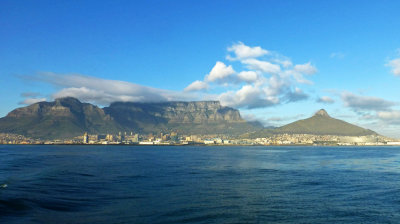 Devils Peak, Tabletop Mountain, & Lions Head from the Ferry