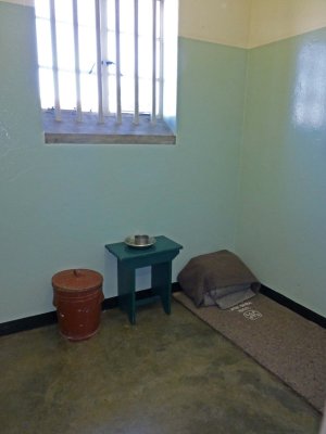 Cell of Nelson Mandela from 1962-82