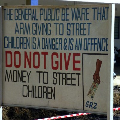 Sign in Livingstone, Zambia