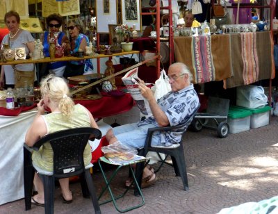 At Plaza Dorrego Market in Buenos Aires