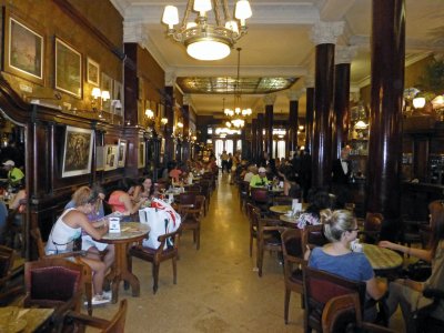 Cafe Tortoni's Interior Retains Its 1800's Decor