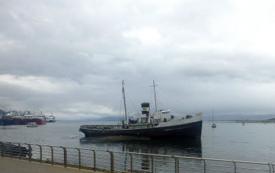 The St. Christopher Ran Aground in 1955 in Ushuaia, Argentina